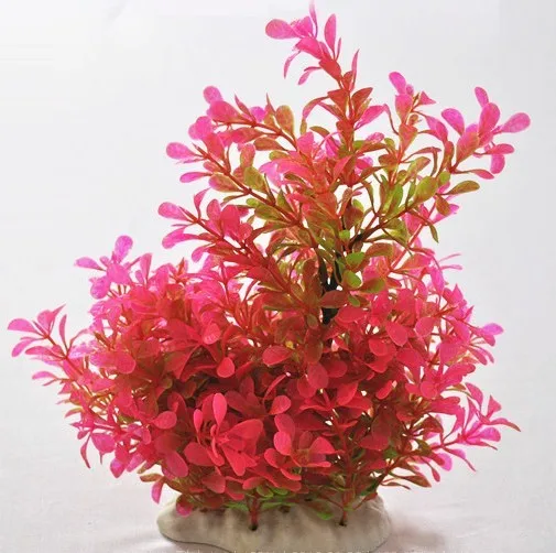 Simulation plants aquarium landscaping plants decorations in bright red