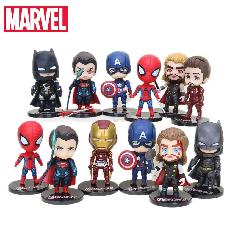 10 см Упаковка из 6 игрушек Marvel Мстители Endgame набор экшн фигурок Человек паук