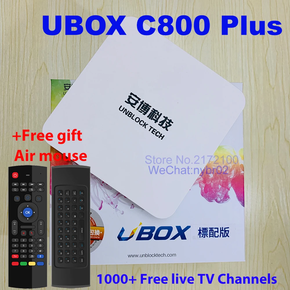  Unblock Tech TV BOX UBOX 4 OS version IPTV Android tv box Free LIVE SmartTV Box Bluetooth HD 4K 1G+