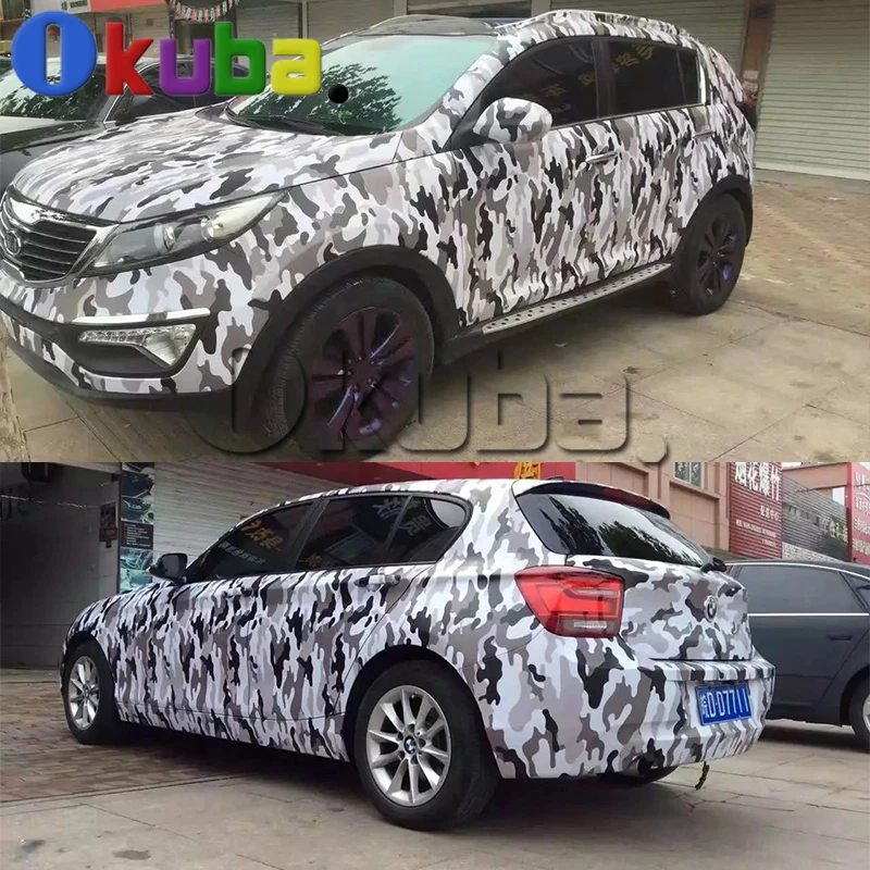 ジャンボ黒 白迷彩フィルムラップマットカーラッピング迷彩ビニールステッカーフル車体ラップ Stickers Transformers Stickers Sunsticker Oracle Aliexpress