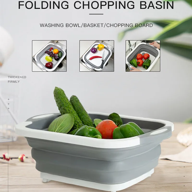 

Kitchen Chopping Blocks Foldable Cutting Board Folding Chopping Board Washing Basket Folding Board Kitchen Organizer Household