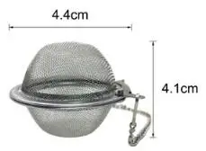 1 шт Серебряное ситечко для чая многоразовый нержавеющий сетчатый травяной шарик пряность для чая чайник запирающий Чайный фильтр для заварки специй PD 003 - Цвет: Светло-серый