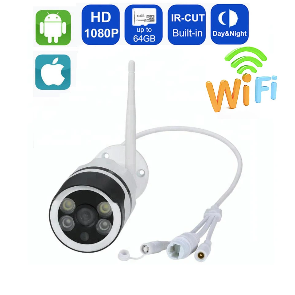 

AIHDCAM Yoosee IP Camera Wifi 1080P 960P ONVIF Wireless Wired P2P CCTV Bullet Outdoor Camera With MiscroSD Card Slot Max 64G