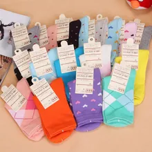 Calcetines Mujer, 4 стиля, новые модные носки для женщин, 10 пар, 20 штук, высококачественный хлопок для девочек, яркий женский цвет, повседневный