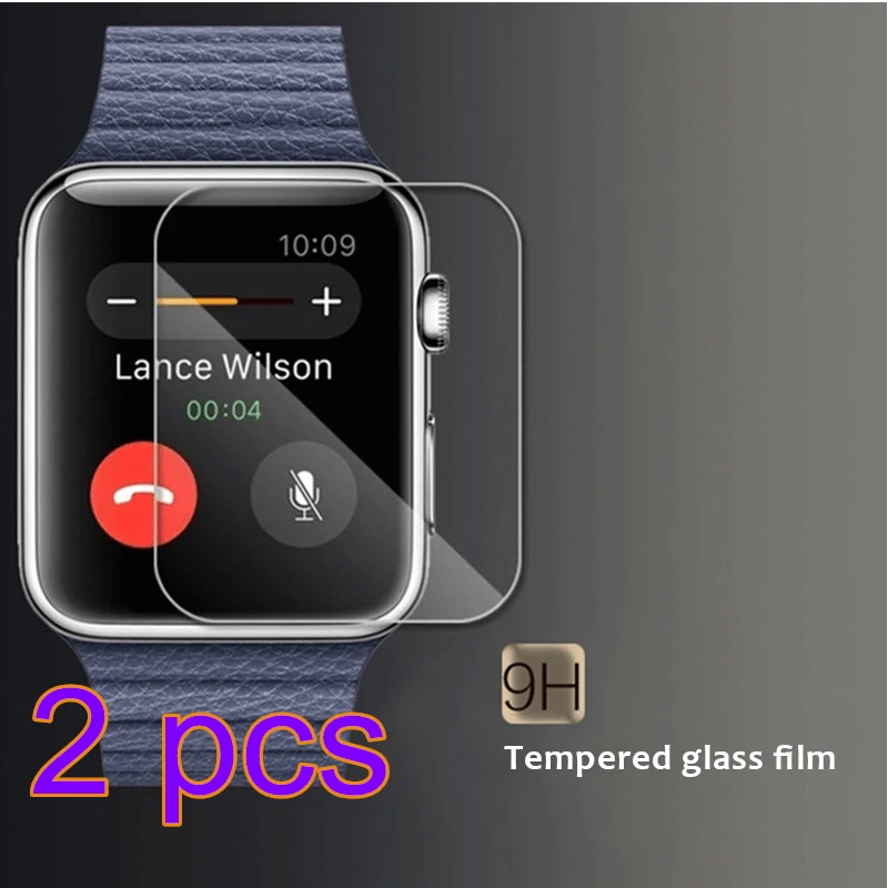 

2Pcs/Lot For Watch Series 4 3 2 1 Screen Protector Glass 9H Hardness Scratch For Apple Watch Tempered Glass 44 42 40 38mm