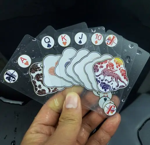 Розничная ПВХ матовый прозрачный водонепроницаемый покер игральные карты колода подарок