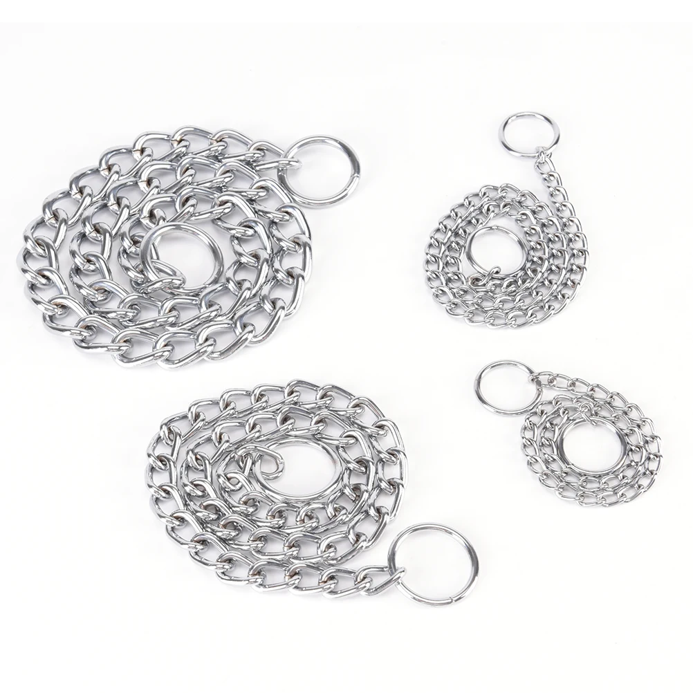 Stainless Steel Metal Pet Dog Training Choke Collar Slip Snake Chain