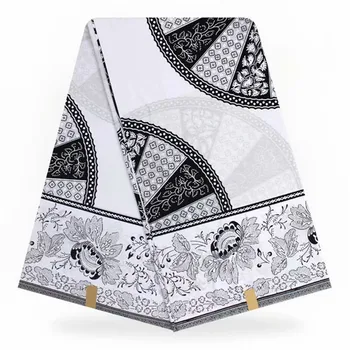 

Elegant wedding/party wax cloth African real print cotton wax fabric for making garment(6yards/lot) SWV507