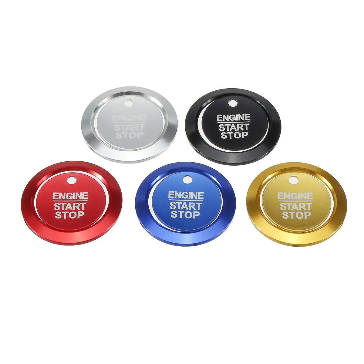 

Car Engine Start Stop Push Button Key Hole Switch Ring Interior Mouldings Cover Trim For Ford F150 2015-2018