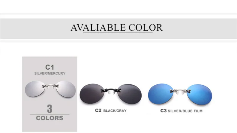 Rimless Clamp Sunglasses