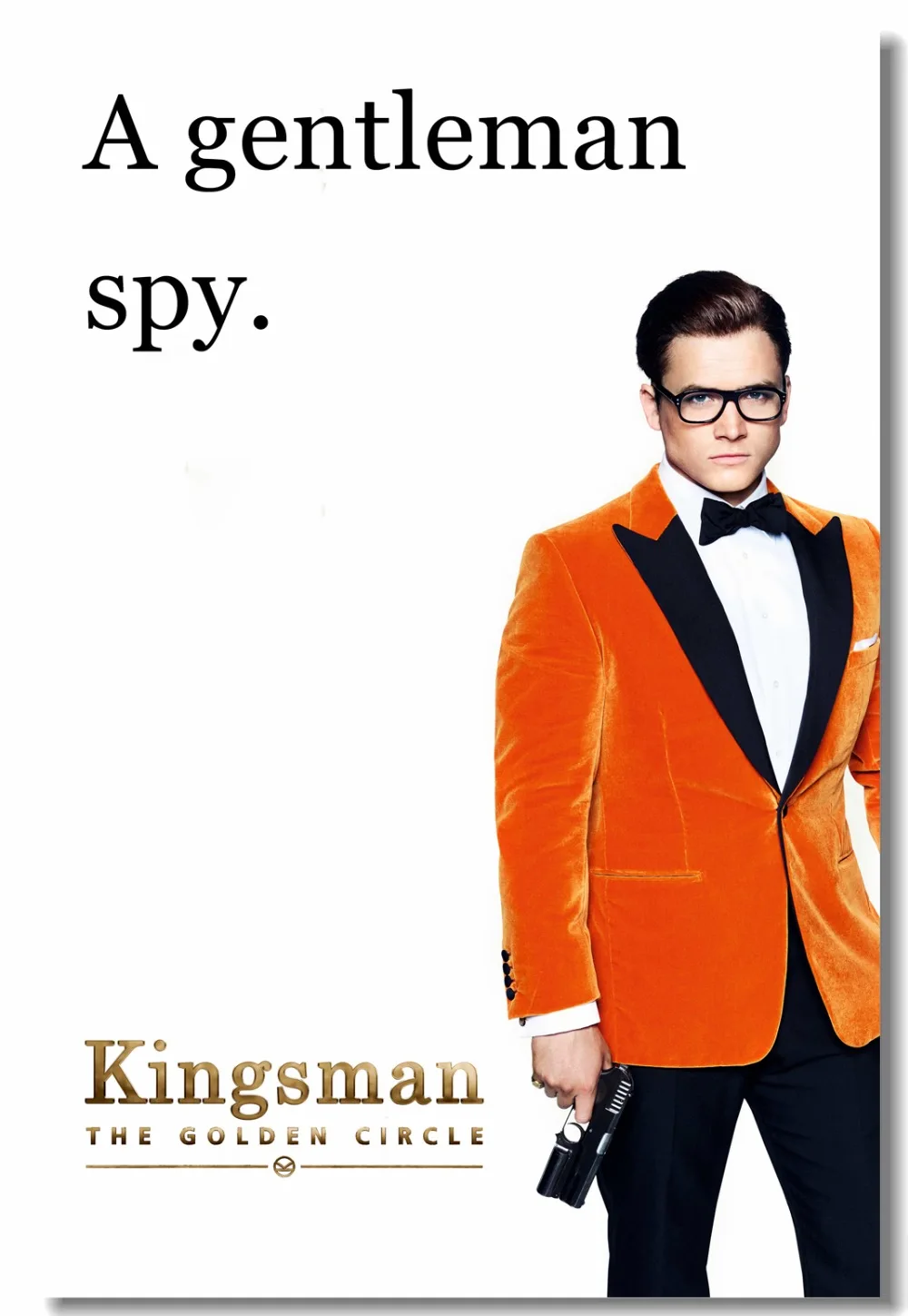 Пользовательские холщовые настенные наклейки Kingsman Eggsy постер Colin Firth Тарон Egerton