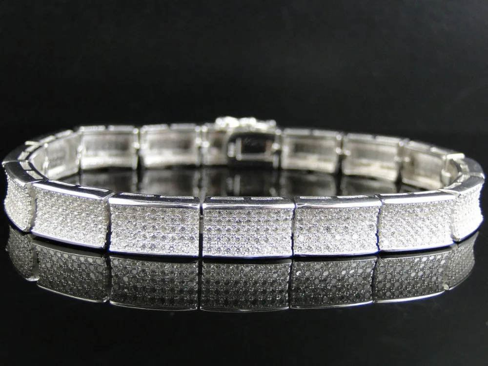 21 см мужской браслет для женщин хип хоп CZ Bling Jewelry цвета: золотистый, серебристый цвет Майами цепи Iced Out стразы камни браслеты