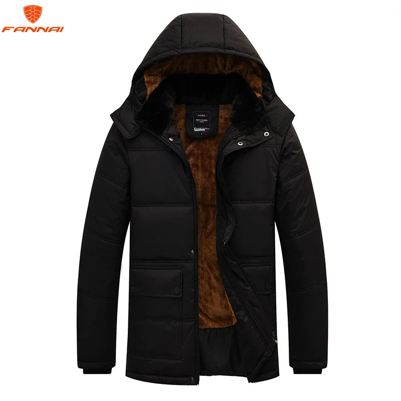 

winter parks For men 2018 winter jacket For men coats men's outerwear Casual long cotton men coat with Hooded Cotton jacket