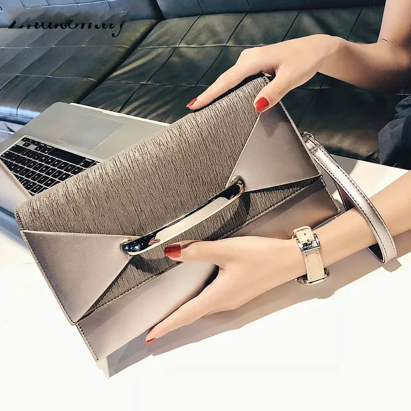 

Fashion Women Shoulder bags PU Leather Evening bag High Quality Ladies Day Clutch bags Wrist Purse Envelope handbag For Party