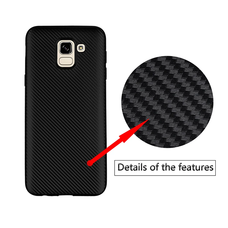 carbon fiber silicone cases samsung galaxy j6 2018 (4)