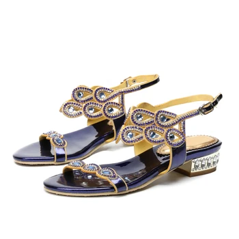 

2019 Summer Blue Minimalist Pattern Beach Sandals Non-slip Flat Sandals Wild Fashion Sandals Little Girl Sandals