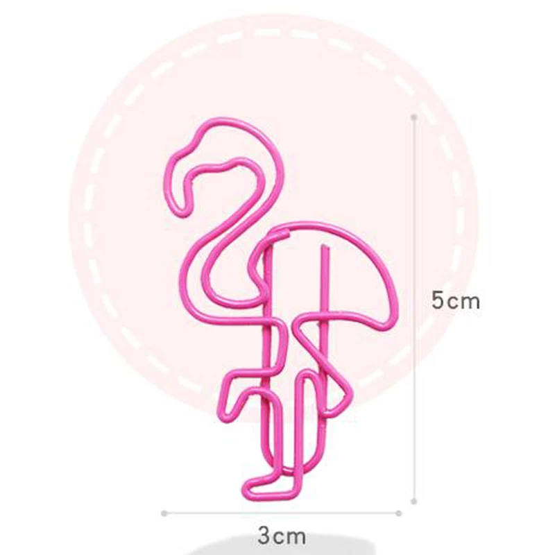 20 шт./лот Мини Розовый фламинго металлический зажим для бумаги Закладка творческий милый зажим для бумаги Бесплатная доставка