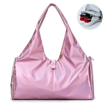 

Yoga Mat Bag Fitness Gym Bags Sac De Sport For Women Men Glitter sack Training Gymtas Mummy Sports Tas Silver Sporttas