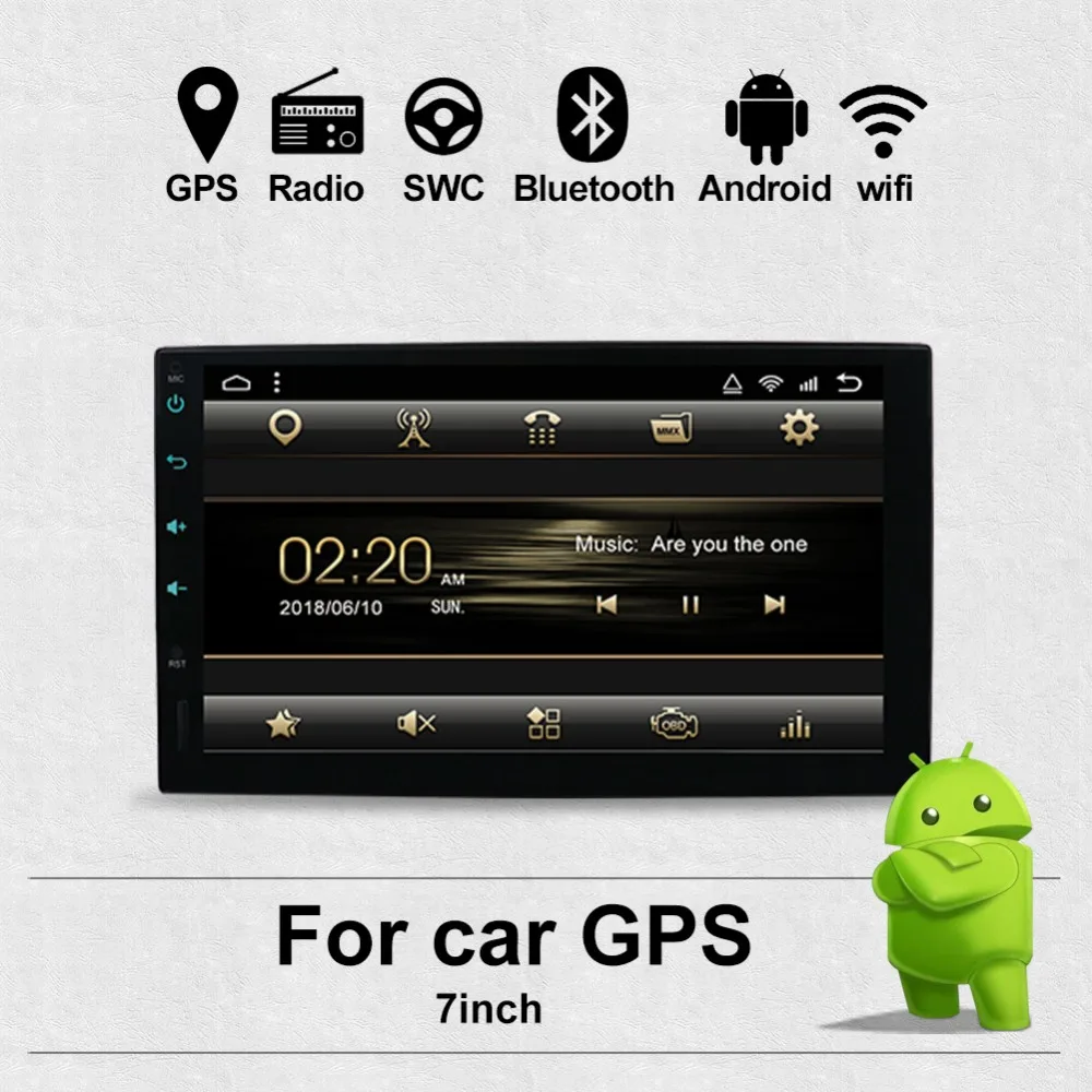 

Car dvd player 2 din android 8 radio bluetooth GPS Navigation wifi Stereo video 7 inch 1024*600 Universal Car Multimedia Player