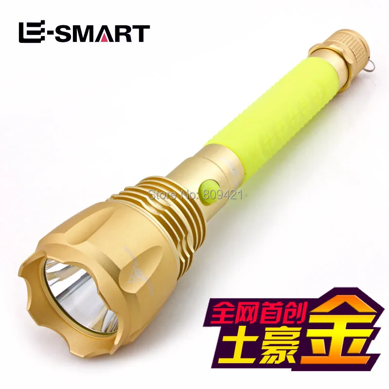Sale WholeSale 50sets/lot Genuine XML-L2 Tyrant gold long shots 18650 rechargeable Flashlight + Charger + 18650 T6 double upgrade out 1