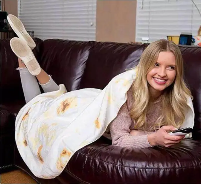 

Mexican Burrito Tortilla Pancake Blanket Blanket Tortilla Blanket Pizza 3D Printed Blanket