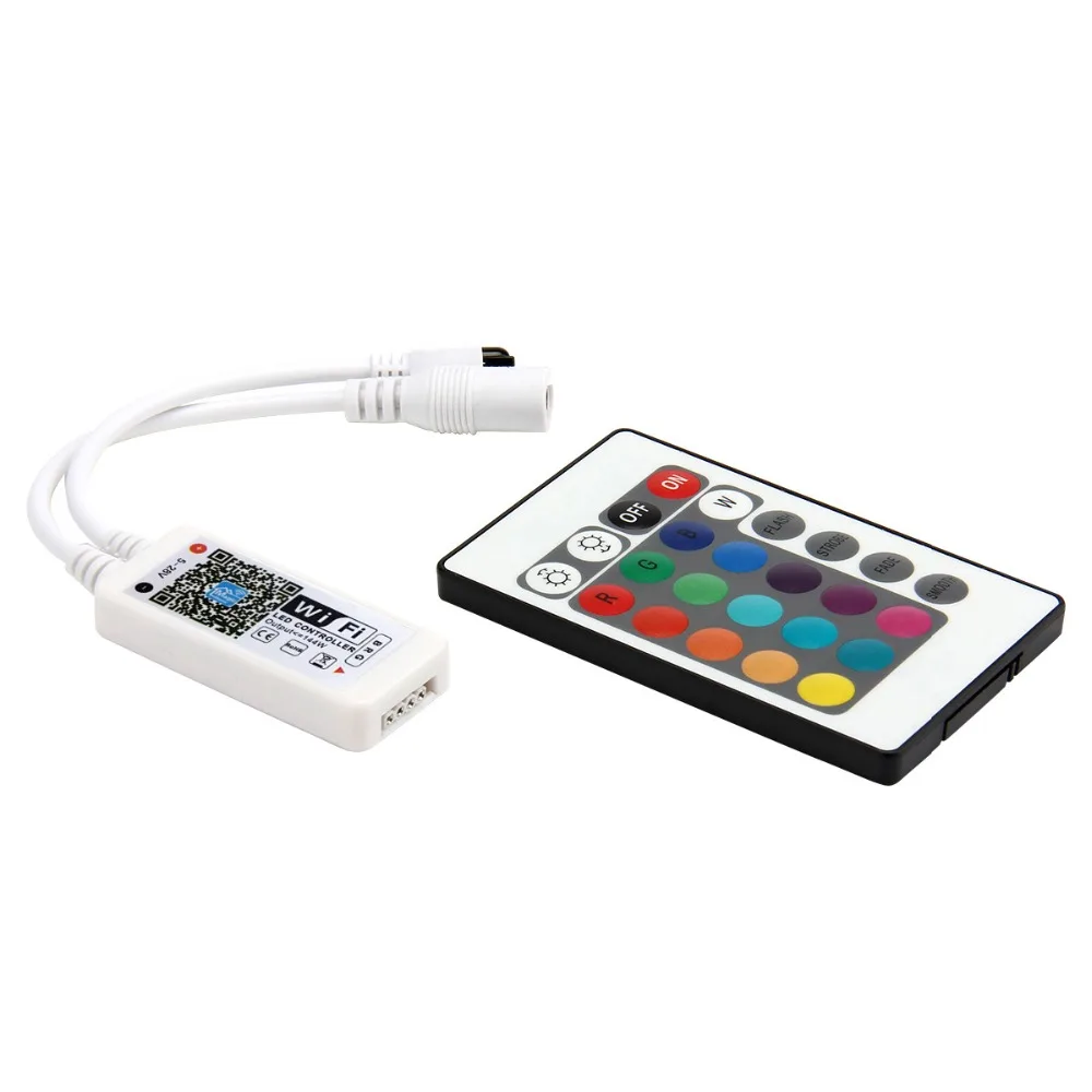 Smart WIFI IR Remote Controller Wireless Dimmer DC 5V-28V Alexa Magic Home APP Timer Music Controller for RGB LED Strip Lights