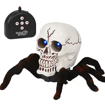 

Remote Control Skull Spider Toy RC Toys Skeleton Spider Light Terrifying Toy Horrible Ghost Skeleton Wolf Spider