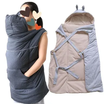 

Winter Baby Carrier Newborns Cap Cloak Windproof Velvet Warm Backpacks Wrap Infant Baby Accessories Hoodie Backpack Holding Kid