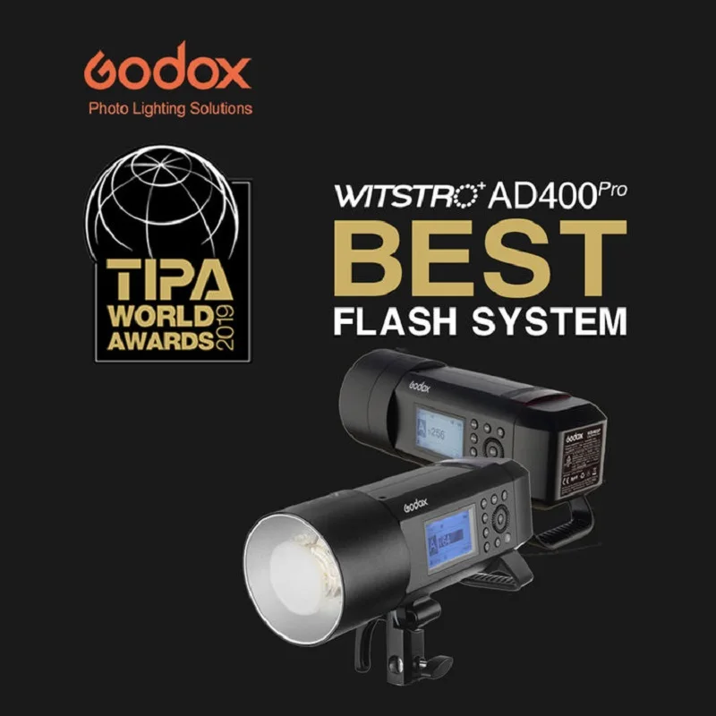 

Godox AD400Pro Witstro 400ws GN72 Flash Lithium Battery TTL 1/8000 HSS With XProN TTL Trigger Kit for Nikon Camera
