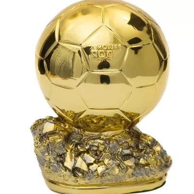 

Ballon d'Or Football World Player of the Year Trophy Resin Golden Ball 19cm Factory Delivery