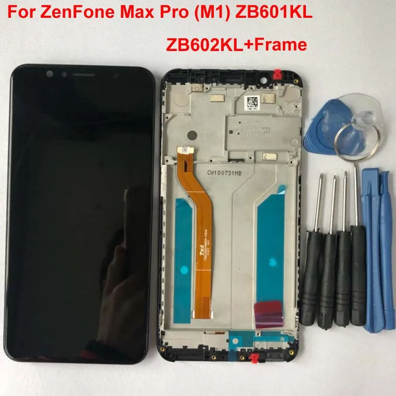 Для 5,9" ASUS ZenFone Max Pro M1 ZB601KL ZB602KL ЖК-дисплей+ сенсорный экран панель дигитайзер с рамкой X00TD X00TDB