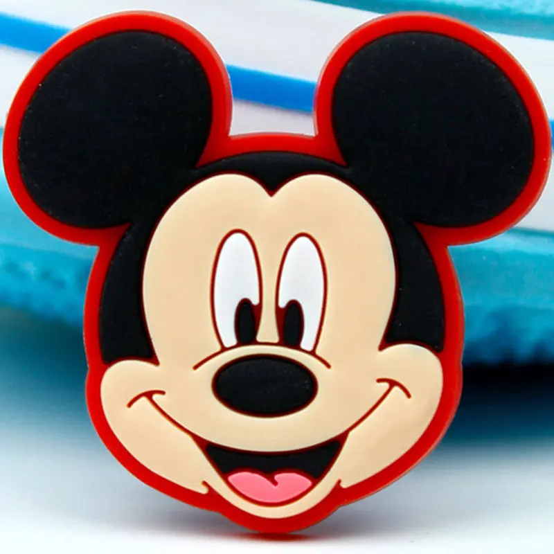 Novelty 8 Pcs/Lot PVC Cartoon Shoe Decorations Mickey&Minnie Charms Accessories Buckles Fit Bands Bracelets Croc JIBZ Kids Gifts