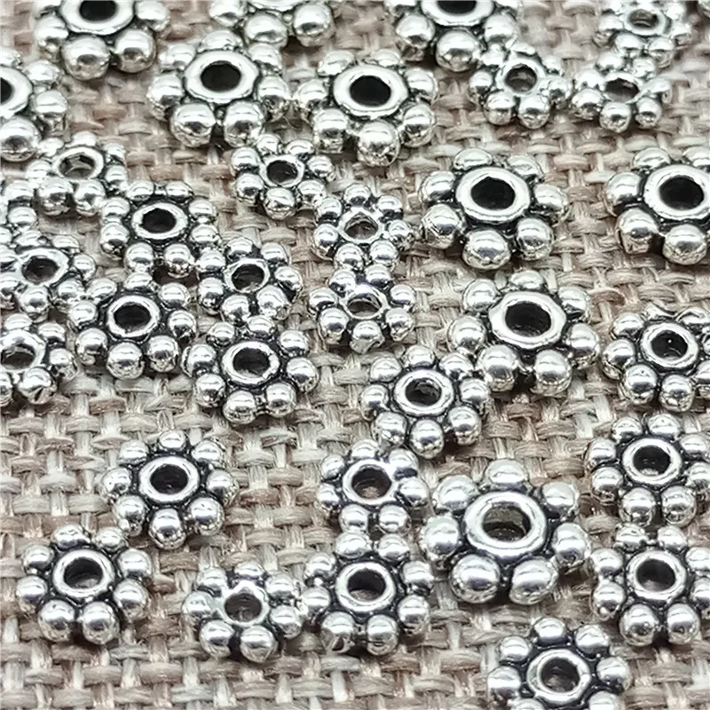 

925 Sterling Silver Gear Spacer Beads 4mm 5mm 6mm 7mm for Bracelet Necklace