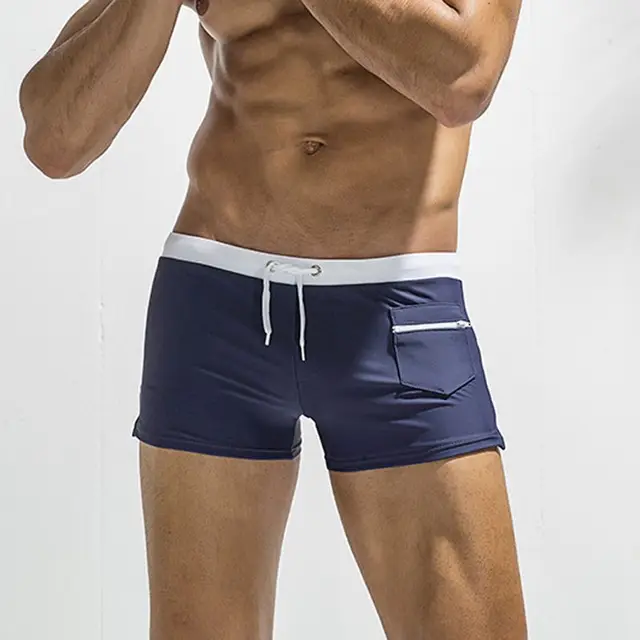 Buy Hot Swimwear Men Breathable Zipper Design Men's