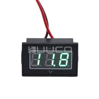 

5 PCS/LOT Digital Meter Waterproof Voltmeter DC 2.70~30.0V Green Led Voltage Meter Mini Volt Meter for Car Motorcycle etc