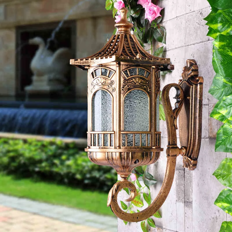 

outdoor door balcony lamp waterproof garden light creative villa exterior wall sconce retro porch lighting