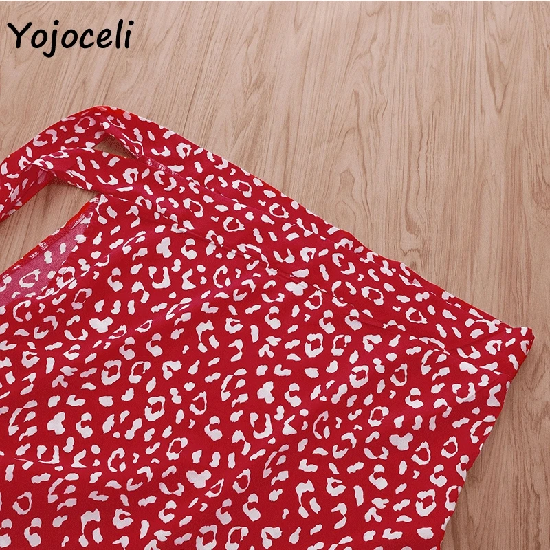 Yojoceli, модная юбка с леопардовым принтом, Женская юбка с оборками и бантом, юбка миди, пляжная юбка в стиле бохо