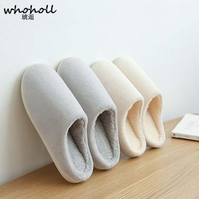 

2018 Women Home Slippers Winter Warm Indoor/floor Shoes Bathroom Plush House Slippers Fur Comfortable Non-slip Botas Mujer