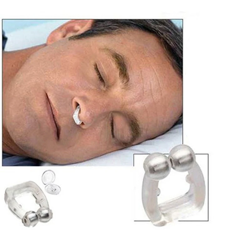 1 шт. силиконовый Магнитный противохрапящий фиксатор для носа, зажим для носа, поднос для сна, устройство для защиты от апноэ, ночное устройство, чехол