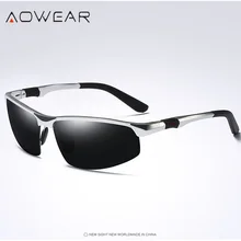 Новое поступление, мужские солнцезащитные очки AOWEAR, поляризационные, спортивные, солнцезащитные очки, мужские, UV400, антибликовые, для улицы, для вождения, зеркальные оттенки, для gafas