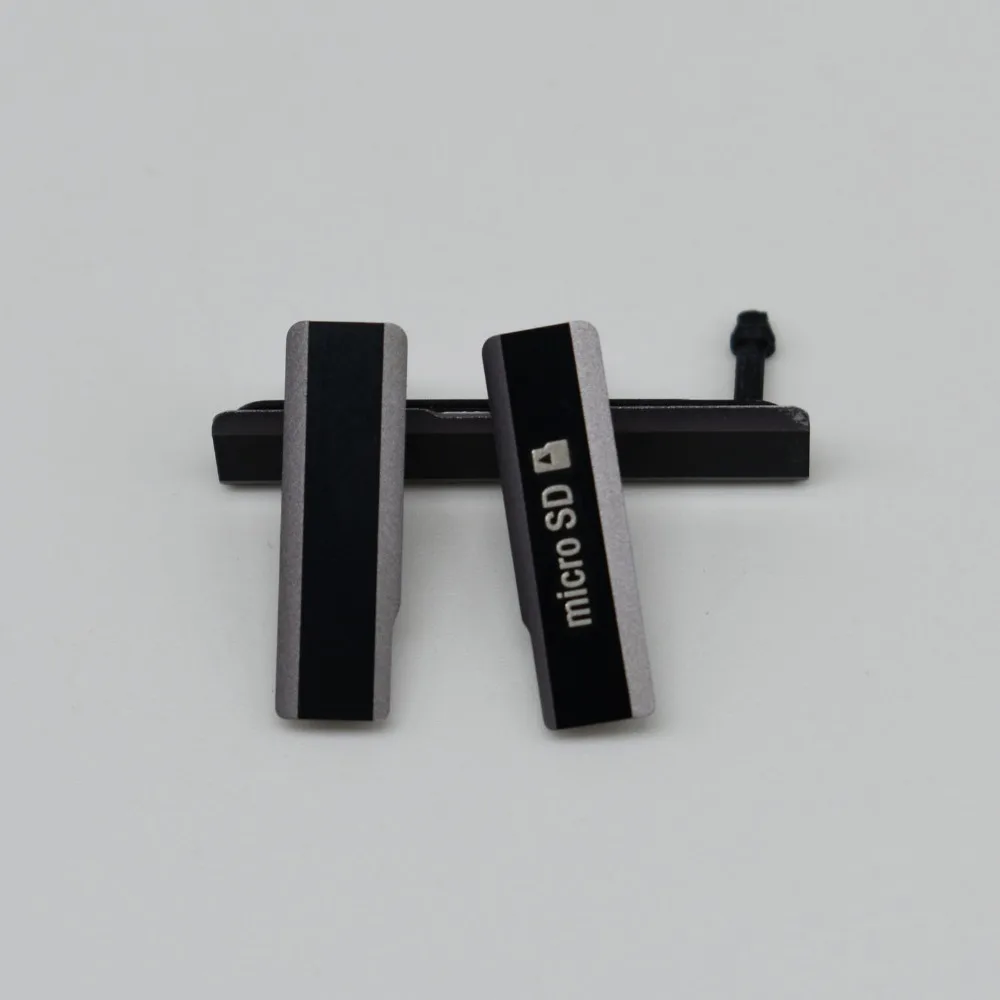 

New USB Charging Port Dust Plug Cover + Micro SD Port +SIM Card Port Slot Cover Replacement Parts for Sony Xperia Z1 L39H C6903