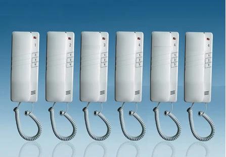 

New Arrival International Quality 6-way interphone, new style intercom system home security audio doorphone