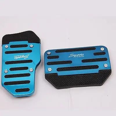 

2015 HOT Universal Racing Sport 2 pcs Non-Slip Aluminum Automatic AT Car Pedals Blue free shipping