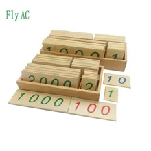 Деревянные игрушки montessori математическая игрушка маленький цифровой Деревянные карты с коробкой(пере 1-9000) Развивающие Игрушки для раннего обучения подарок