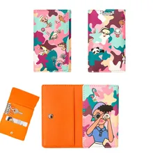 Новинка, кожзам, с мультяшным принтом, для ключей, унисекс, модная, для карт, сумка в сложенном виде, для мальчиков и девочек, портативная, смарт-сумка для ключей