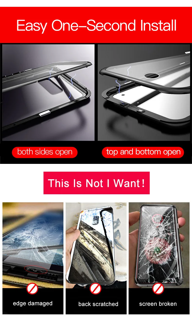  Samsung S10 Plus S10e magnet glass case (7)
