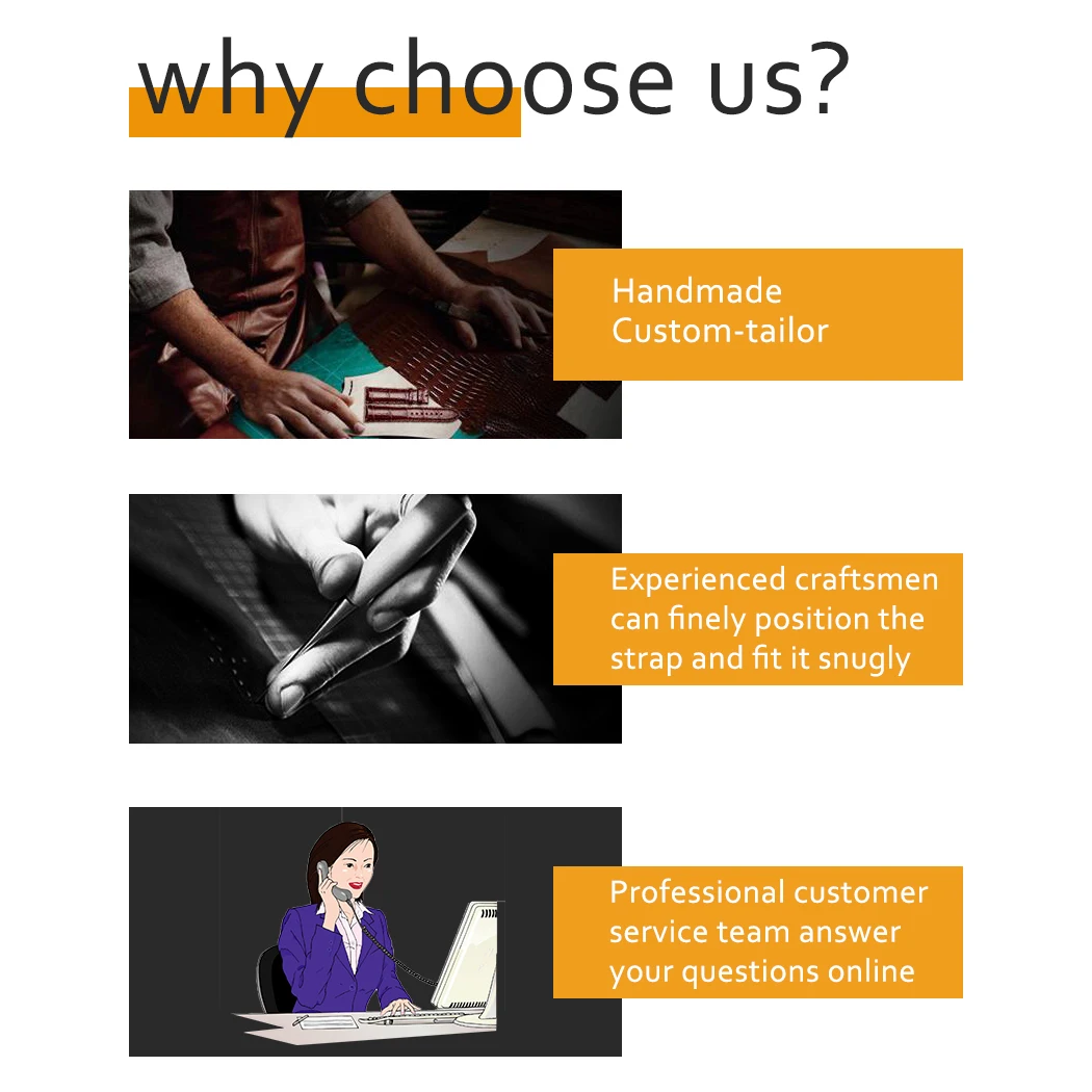 ZLIMSN Top Quality Genuine Crocodile Luxury Round Stripe Crocodile Skin Strap Size Can Be Customized 18mm 19mm 20mm 21mm  22mm