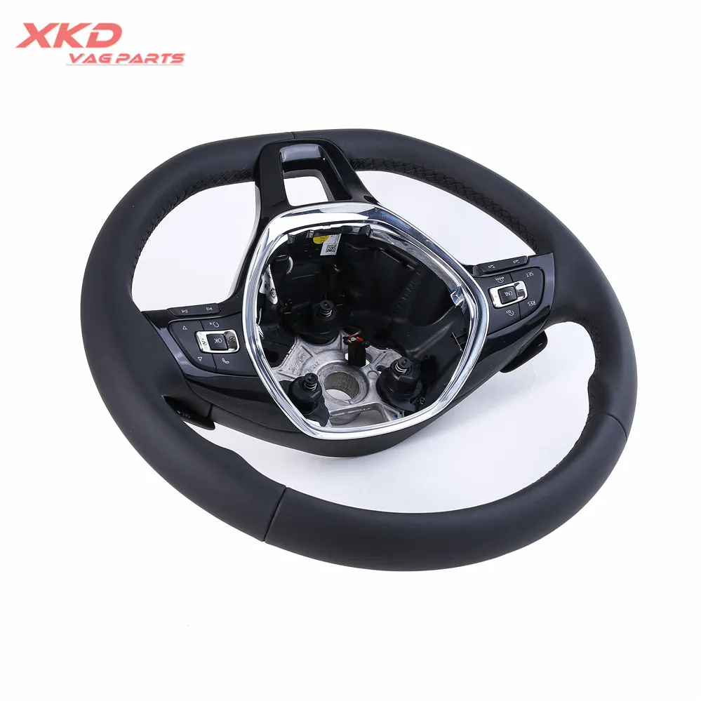Black MFS Multifunction Steering Wheel W/ Heated For VW New Tiguan