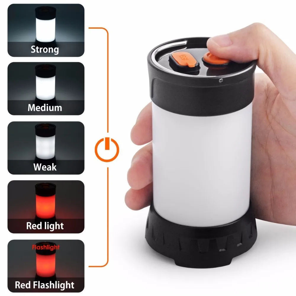 Светодиодный светильник для кемпинга, перезаряжаемый светодиодный портативный фонарь, флэш-светильник USB, 5 режимов, уличный водонепроницаемый магнитный светильник IPX7