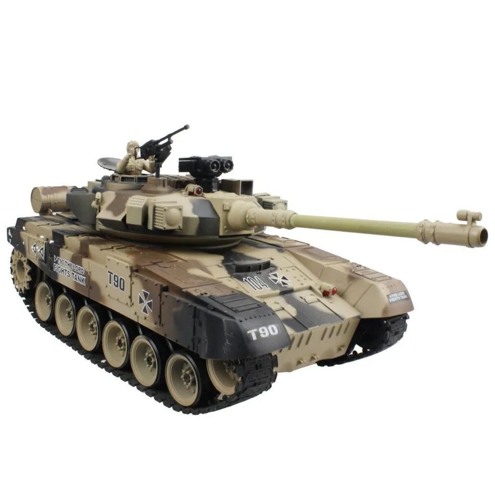 Радиоуправляемый танк русский T 90 основной боевой 15 каналов 1/20 2 4 ГГц со звуком и